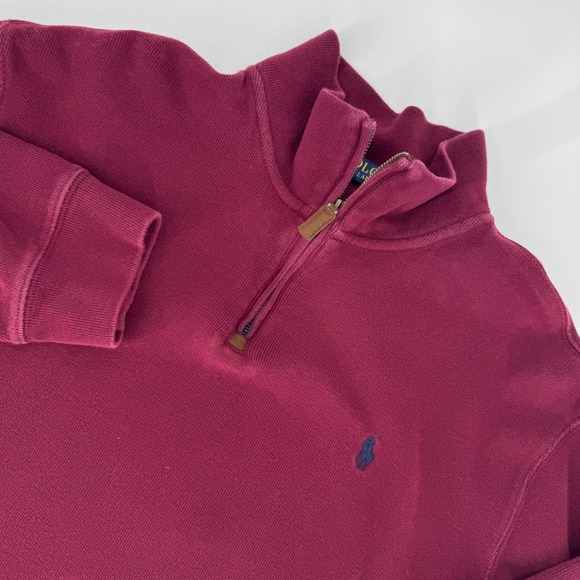 Polo Ralph Lauren Other - Polo‎ Ralph Lauren XL Burgundy Quarter Zip Pullover Sweatshirt Pony Logo